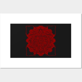 Paisley Print - Crimson Aesthetic Posters and Art